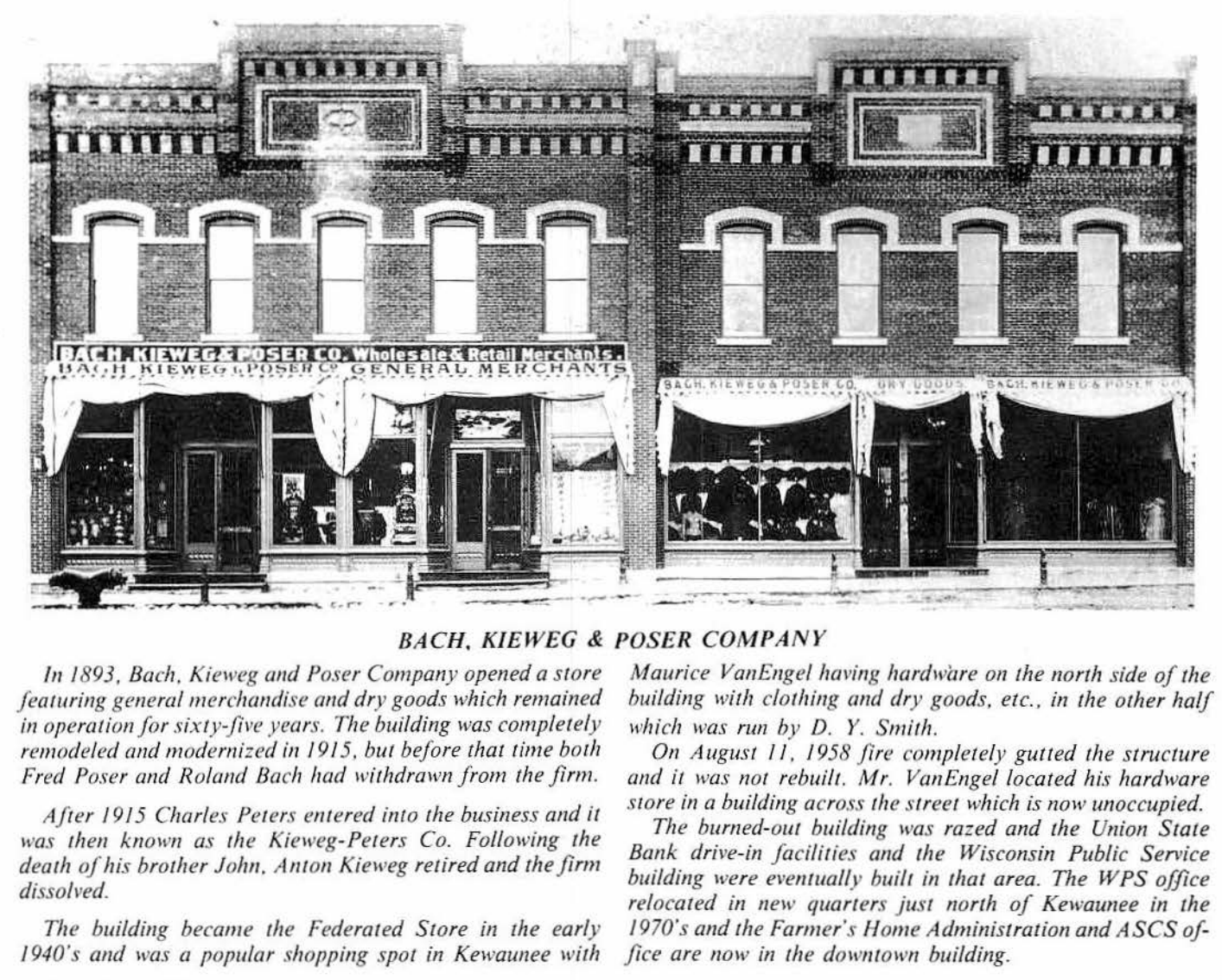 Bach, Kieweg and Poser Company